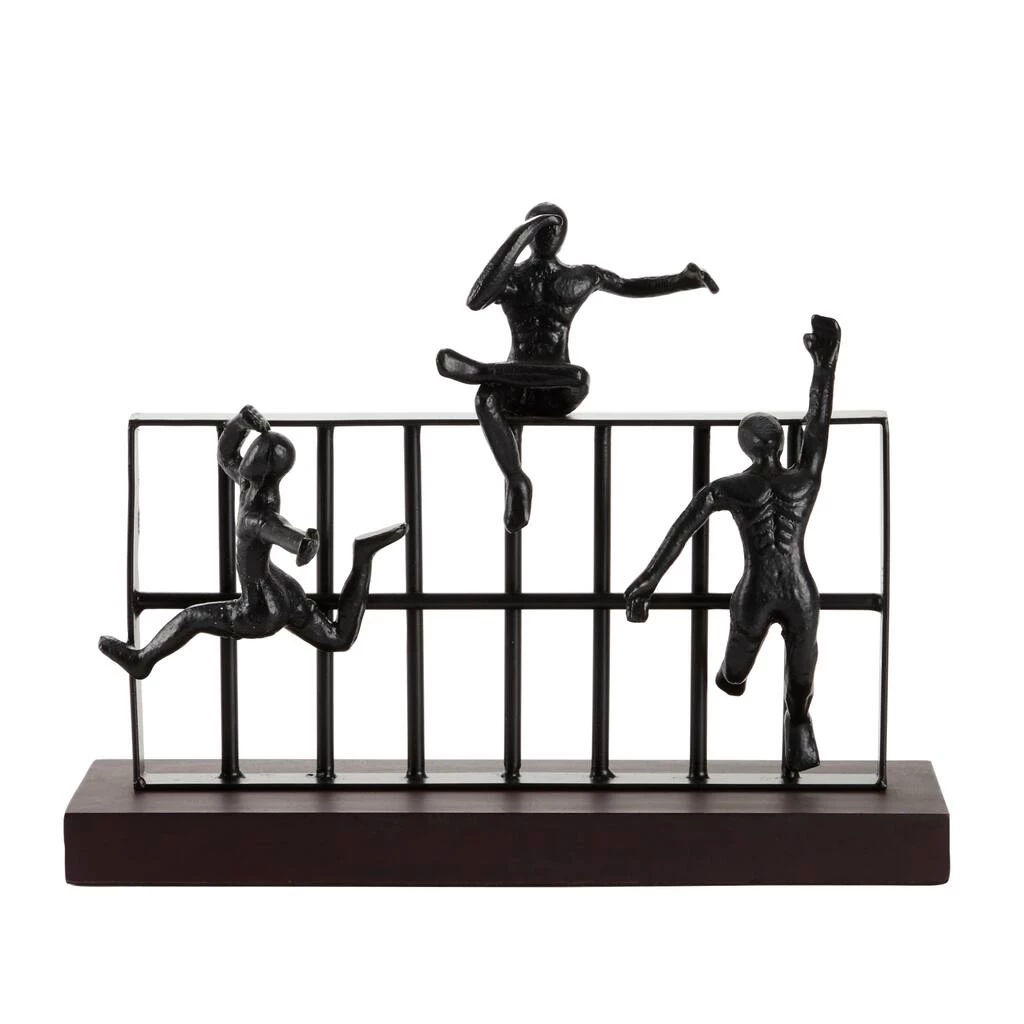 Brand new π Black Metal Contemporary Sculpture, Climbing 10" x 14" x 9" by Ivory and Iris π 1 Brand new π Black Metal Contemporary Sculpture, Climbing 10" x 14" x 9" by Ivory and Iris π