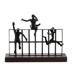 Brand new π Black Metal Contemporary Sculpture, Climbing 10" x 14" x 9" by Ivory and Iris π 8 Brand new π Black Metal Contemporary Sculpture, Climbing 10" x 14" x 9" by Ivory and Iris π -Cheap Ivory and Iris Store D492940S 3