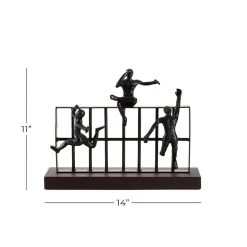 Brand new π Black Metal Contemporary Sculpture, Climbing 10" x 14" x 9" by Ivory and Iris π 10 Brand new π Black Metal Contemporary Sculpture, Climbing 10" x 14" x 9" by Ivory and Iris π -Cheap Ivory and Iris Store D492940S 5