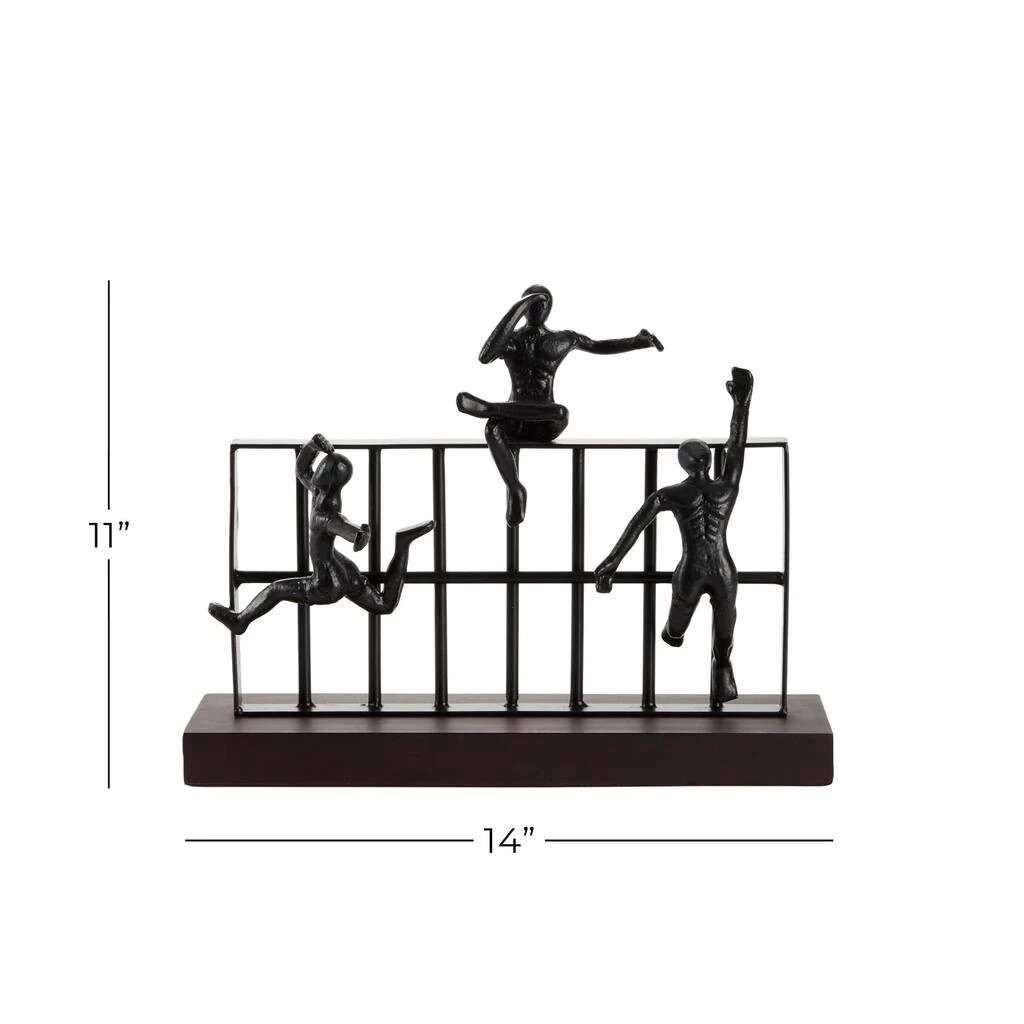 Brand new π Black Metal Contemporary Sculpture, Climbing 10" x 14" x 9" by Ivory and Iris π 5 Brand new π Black Metal Contemporary Sculpture, Climbing 10" x 14" x 9" by Ivory and Iris π - Image 5