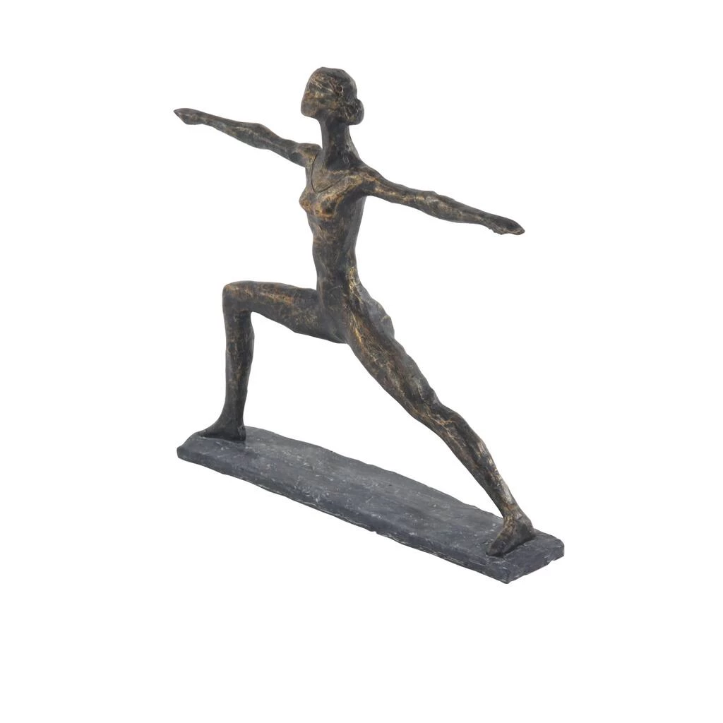 Best Sale β€οΈ Brass Polystone Modern Sculpture, Yoga 12" x 14" x 3" by Ivory and Iris π 4 Best Sale β€οΈ Brass Polystone Modern Sculpture, Yoga 12" x 14" x 3" by Ivory and Iris π - Image 4