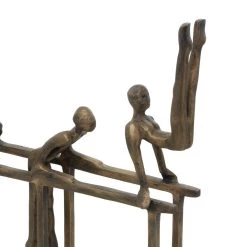 Best deal 🔥 Gold Aluminum Modern Sculpture, Gymnastic 17" x 21" x 9" by Ivory and Iris 🤩 -Cheap Ivory and Iris Store D492944S 5