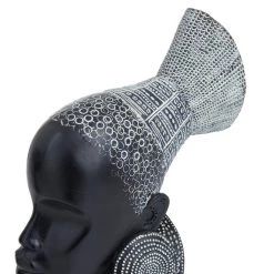 Best Sale 😀 Set of 2 Black Polystone Eclectic Sculptures, 11" x 5" x 8" by Ivory and Iris 😀 -Cheap Ivory and Iris Store D492945S 4