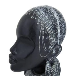 Best Sale 😀 Set of 2 Black Polystone Eclectic Sculptures, 11" x 5" x 8" by Ivory and Iris 😀 -Cheap Ivory and Iris Store D492945S 6