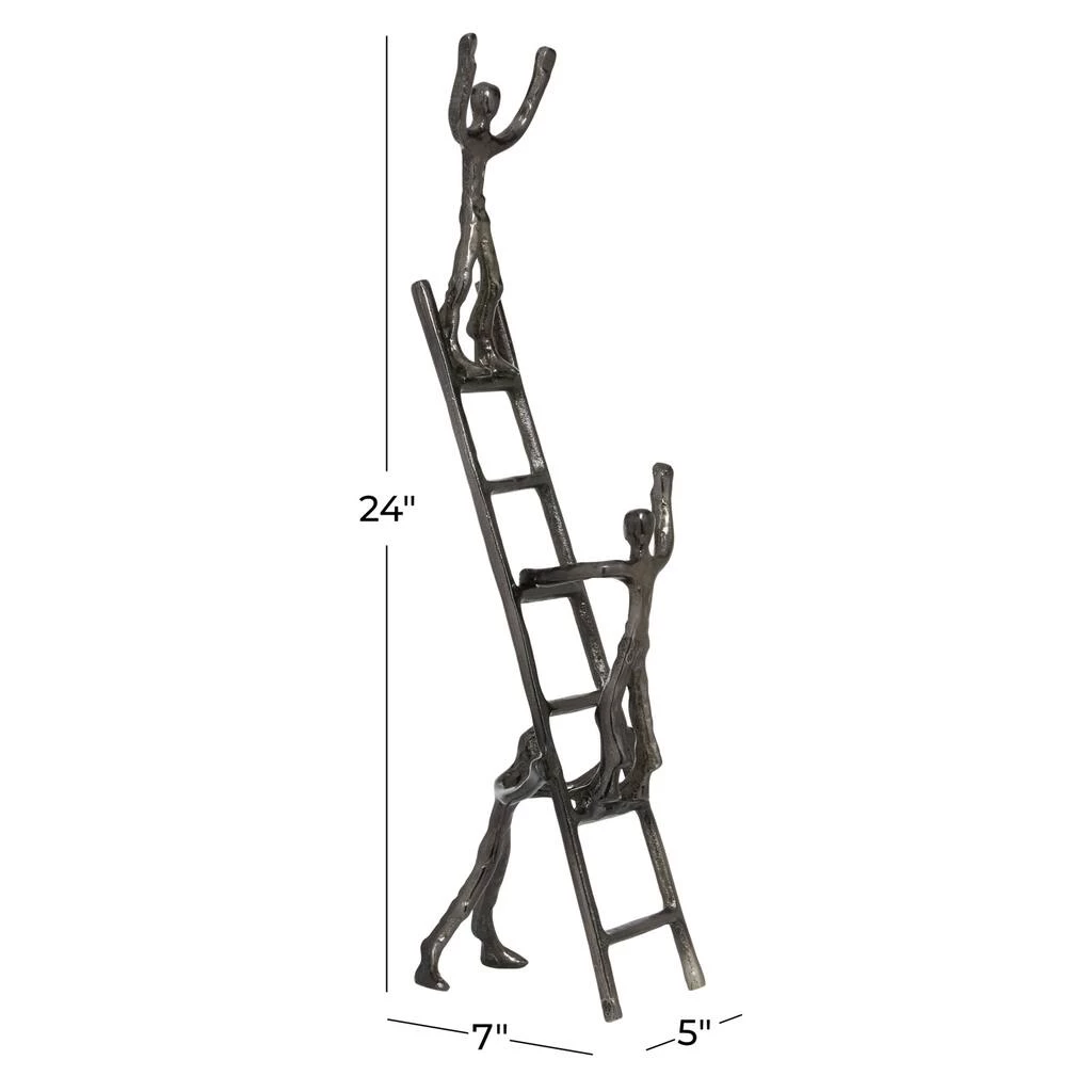 Best Sale π Grey Aluminum Contemporary Sculpture, Ladder 24" x 5" x 7" by Ivory and Iris π₯ 7 Best Sale π Grey Aluminum Contemporary Sculpture, Ladder 24" x 5" x 7" by Ivory and Iris π₯ - Image 7