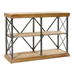 Wholesale 💯 Brown Wood Industrial Shelving Unit, 34 " x 48 " x 17 " by Ivory and Iris 🥰