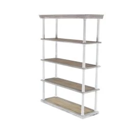 Best deal 🧨 Brown Wood Farmhouse Shelving Unit, 64 " x 47 " x 15 " by Ivory and Iris 😍 -Cheap Ivory and Iris Store D493174S 3
