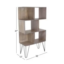 Best Sale π Brown Wood Modern Shelving Unit, 47 " x 26 " x 12 " by Ivory and Iris π₯° 10 Best Sale π Brown Wood Modern Shelving Unit, 47 " x 26 " x 12 " by Ivory and Iris π₯° -Cheap Ivory and Iris Store D493177S 5