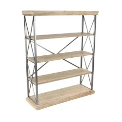 Brand new β Brown Wood Industrial Shelving Unit, 60 " x 48 " x 17 " by Ivory and Iris π€©