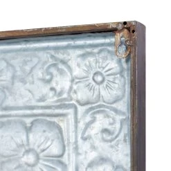 Best deal 🎉 36" Gray Metal Rustic Floral Wall Décor by Ivory and Iris ✔️ -Cheap Ivory and Iris Store D493565S 5