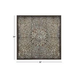 Best deal 🎉 36" Gray Metal Rustic Floral Wall Décor by Ivory and Iris ✔️ -Cheap Ivory and Iris Store D493565S 7