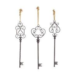 Discount 🔔 31" Black Metal Skeleton Key Industrial Wall Décor Set by Ivory and Iris 🧨