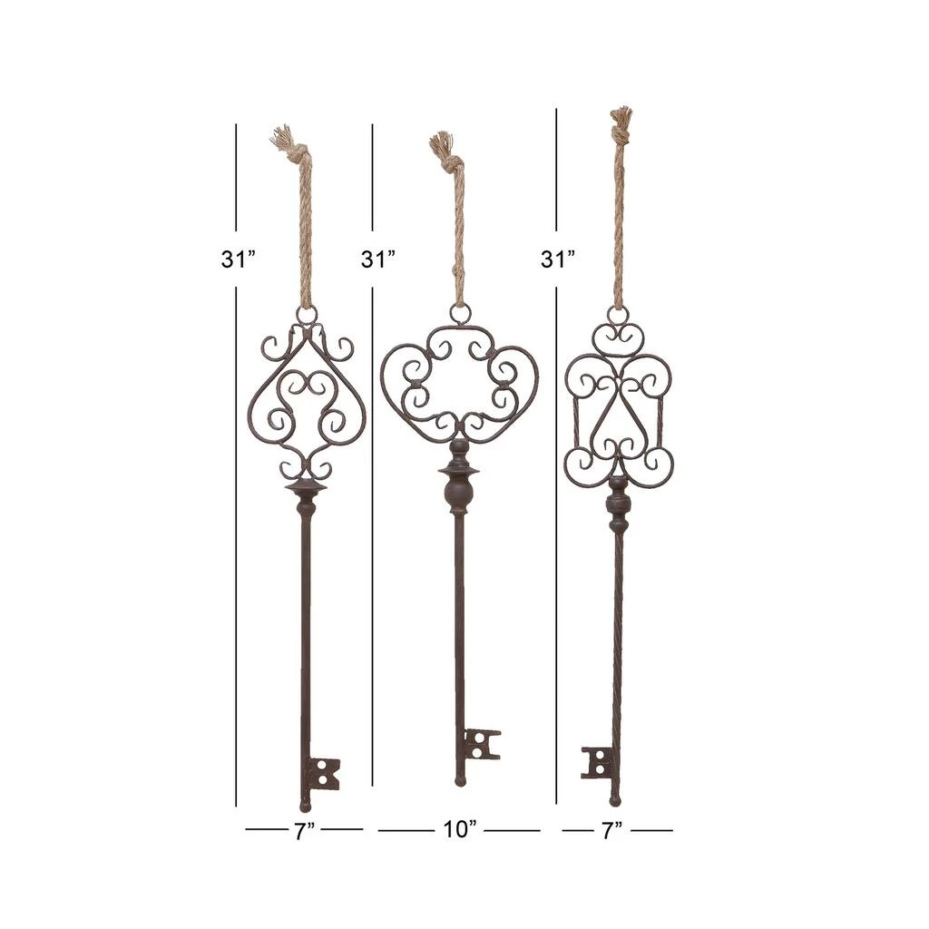 Discount π 31" Black Metal Skeleton Key Industrial Wall Décor Set by Ivory and Iris 𧨠5 Discount π 31" Black Metal Skeleton Key Industrial Wall Décor Set by Ivory and Iris 𧨠- Image 5