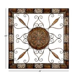 Budget 🌟 45" Brown Metal Rustic Wall Décor by Ivory and Iris 🔥 -Cheap Ivory and Iris Store D493576S 6
