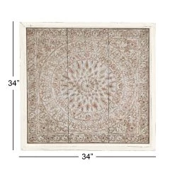 Budget 🔔 34" Brown Iron Rustic Wall Décor by Ivory and Iris ❤️ -Cheap Ivory and Iris Store D493579S 7