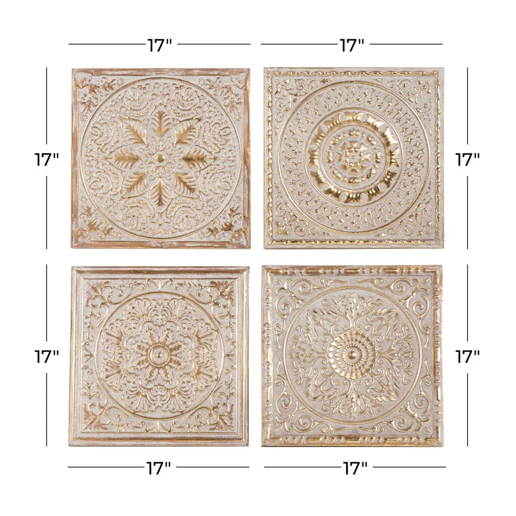 Deals π 17" Gold Metal Eclectic Wall Décor Set by Ivory and Iris π 5 Deals π 17" Gold Metal Eclectic Wall Décor Set by Ivory and Iris π - Image 5