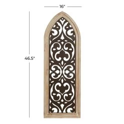 Budget 🥰 47" Brown Iron & Wood Rustic Wall Décor by Ivory and Iris ✨ -Cheap Ivory and Iris Store D493589S 7