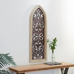 Budget 🥰 47" Brown Iron & Wood Rustic Wall Décor by Ivory and Iris ✨ -Cheap Ivory and Iris Store D493589S 8