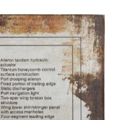 Best Sale 🎉 47" White Wood Industrial Plane Blueprint Wall Décor by Ivory and Iris 💯 -Cheap Ivory and Iris Store D493640S 4