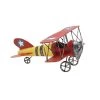 Discount 🛒 12" Red & Yellow Metal Plane Vintage Tabletop Décor by Ivory and Iris 🤩