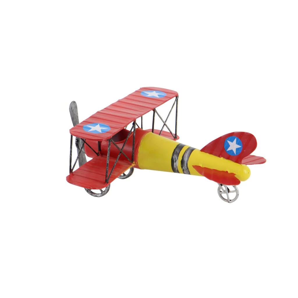 Discount 🛒 12" Red & Yellow Metal Plane Vintage Tabletop Décor by Ivory and Iris 🤩 2 Discount 🛒 12" Red & Yellow Metal Plane Vintage Tabletop Décor by Ivory and Iris 🤩 - Image 2