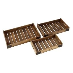 Top 10 ⭐ Brown Mango Wood Farmhouse Tray Set by Ivory and Iris ✔️