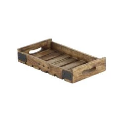 Top 10 ⭐ Brown Mango Wood Farmhouse Tray Set by Ivory and Iris ✔️ -Cheap Ivory and Iris Store D493649S 3