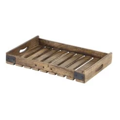Top 10 ⭐ Brown Mango Wood Farmhouse Tray Set by Ivory and Iris ✔️ -Cheap Ivory and Iris Store D493649S 5