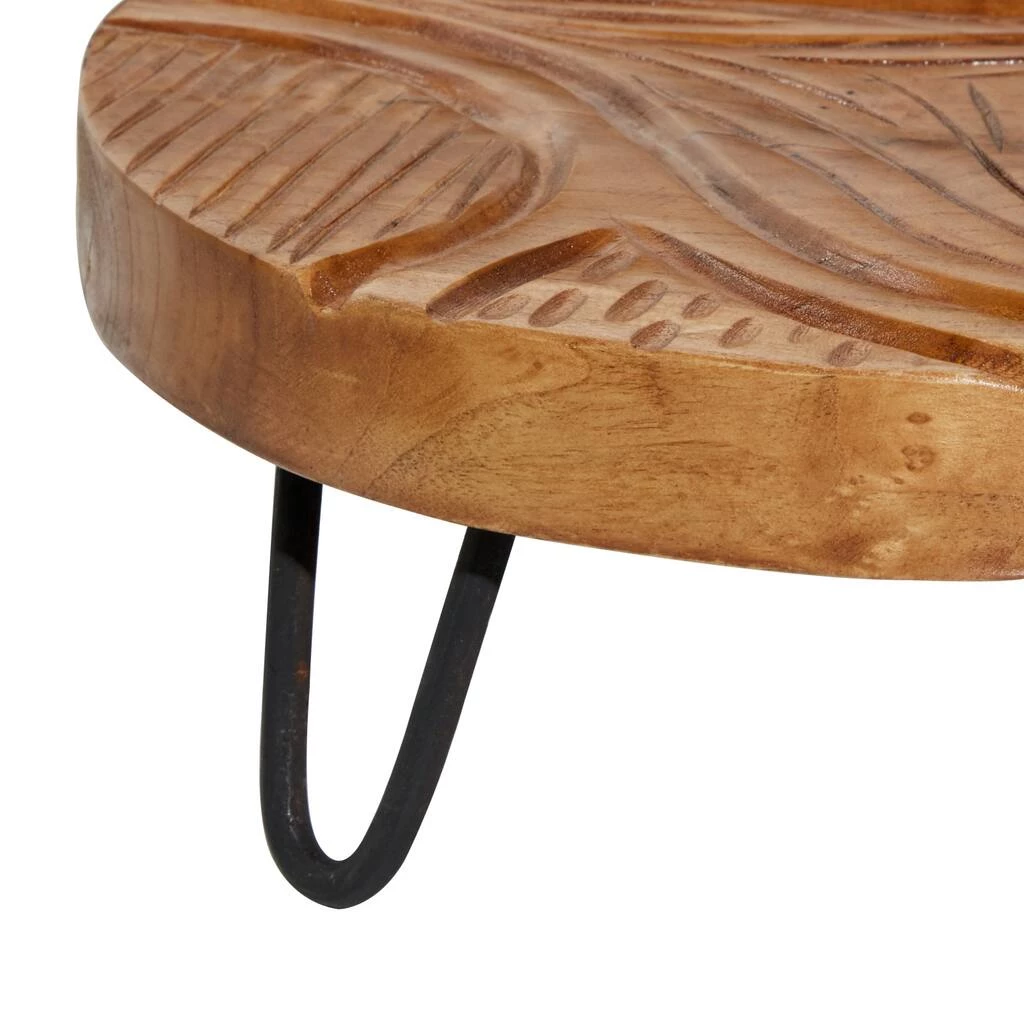 Cheapest π€© Brown Round Teak Wood Rustic Tray, 2ct. by Ivory and Iris π 3 Cheapest π€© Brown Round Teak Wood Rustic Tray, 2ct. by Ivory and Iris π - Image 3