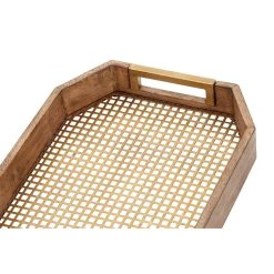 Cheap 😍 Light Brown Wood Traditional Tray Set by Ivory and Iris ❤️ -Cheap Ivory and Iris Store D493664S 3