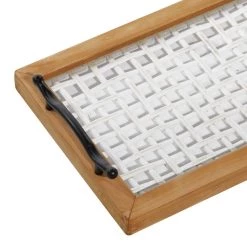 Flash Sale 😀 White & Brown Wood Farmhouse Tray Set by Ivory and Iris 🥰 -Cheap Ivory and Iris Store D493670S 3