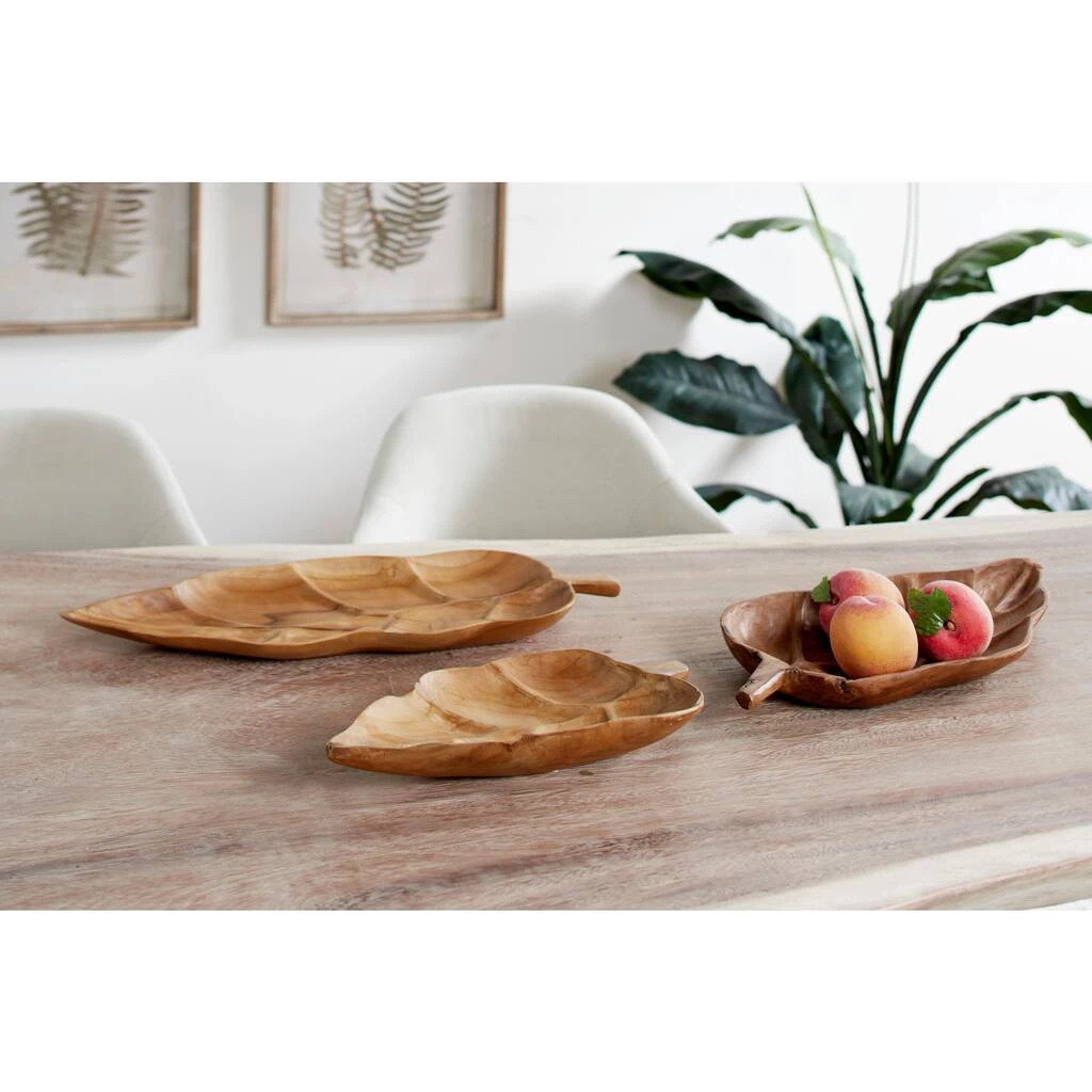 Promo π₯ Brown Teak Wood Coastal Style Tray Set by Ivory and Iris π 2 Promo π₯ Brown Teak Wood Coastal Style Tray Set by Ivory and Iris π - Image 2