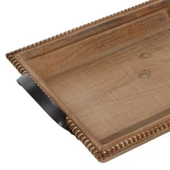 Best deal ❤️ Brown Wood Coastal Style Tray Set by Ivory and Iris 💯 -Cheap Ivory and Iris Store D493687S 5