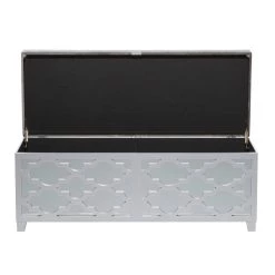 Cheapest 🌟 Set of 3 Gray Wood Glam Storage Bench, 15", 15", 21" by Ivory and Iris ⭐ -Cheap Ivory and Iris Store D493823S 3