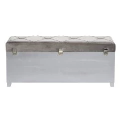 Cheapest 🌟 Set of 3 Gray Wood Glam Storage Bench, 15", 15", 21" by Ivory and Iris ⭐ -Cheap Ivory and Iris Store D493823S 8