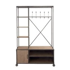 Best Sale β¨ 72'' Brown Multi-Tiered Industrial Rectangular Clothing Rack by Ivory and Iris π