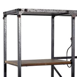 Best Sale ✨ 72'' Brown Multi-Tiered Industrial Rectangular Clothing Rack by Ivory and Iris 🎁 -Cheap Ivory and Iris Store D493825S 5