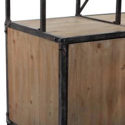 Best Sale ✨ 72'' Brown Multi-Tiered Industrial Rectangular Clothing Rack by Ivory and Iris 🎁 -Cheap Ivory and Iris Store D493825S 6