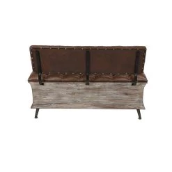 Best Sale 👍 Brown Chinese Fir Rustic Bench, 32" x 47" x 20" by Ivory and Iris 🎉 -Cheap Ivory and Iris Store D493830S 7