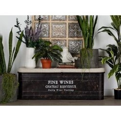 New 👏 Brown Industrial Metal Storage Bench, 17" x 48" by Ivory and Iris 💯 -Cheap Ivory and Iris Store D493844S 9