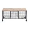 Best Sale 🌟 Brown Industrial Metal Storage Cart, 19" x 39" by Ivory and Iris 👏