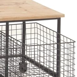 Best Sale π Brown Industrial Metal Storage Cart, 19" x 39" by Ivory and Iris π 9 Best Sale π Brown Industrial Metal Storage Cart, 19" x 39" by Ivory and Iris π -Cheap Ivory and Iris Store D493850S 4