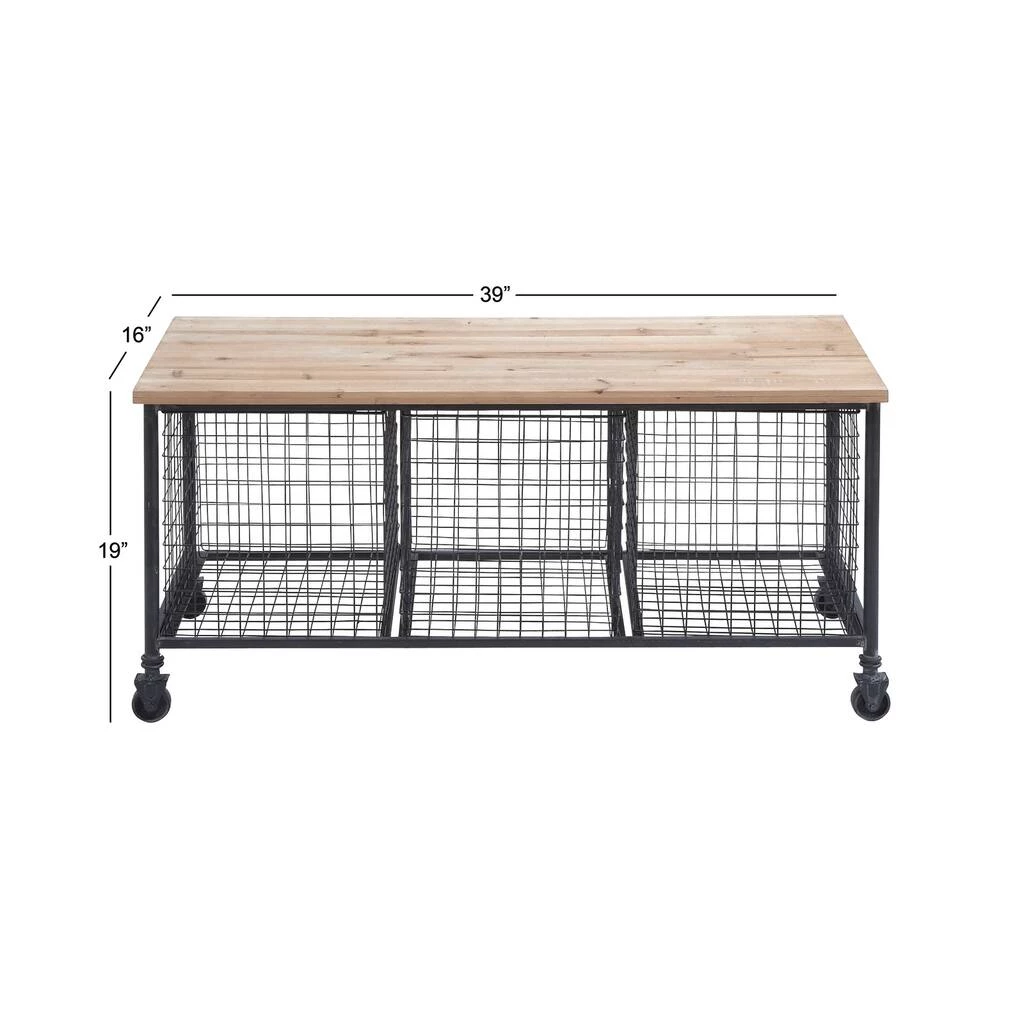 Best Sale π Brown Industrial Metal Storage Cart, 19" x 39" by Ivory and Iris π 5 Best Sale π Brown Industrial Metal Storage Cart, 19" x 39" by Ivory and Iris π - Image 5