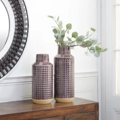 Cheap 🌟 Set of 2 Black Metal Contemporary Vase, 15", 16" by Ivory and Iris 🥰 -Cheap Ivory and Iris Store D494166S 6