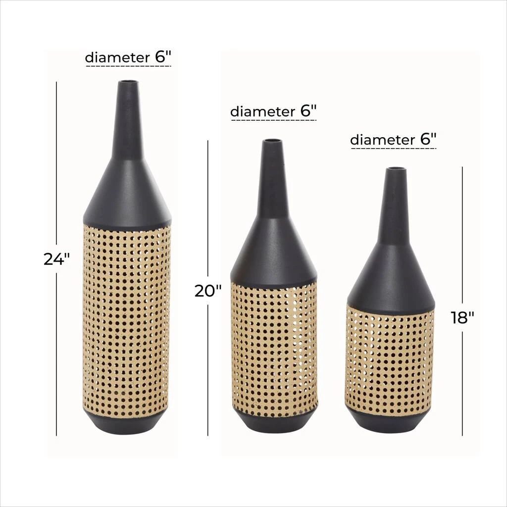 Cheap ❤️ Set of 3 Brown Metal Contemporary Vase 24", 20", 18" by Ivory and Iris 💯 6 Cheap ❤️ Set of 3 Brown Metal Contemporary Vase 24", 20", 18" by Ivory and Iris 💯 - Image 6