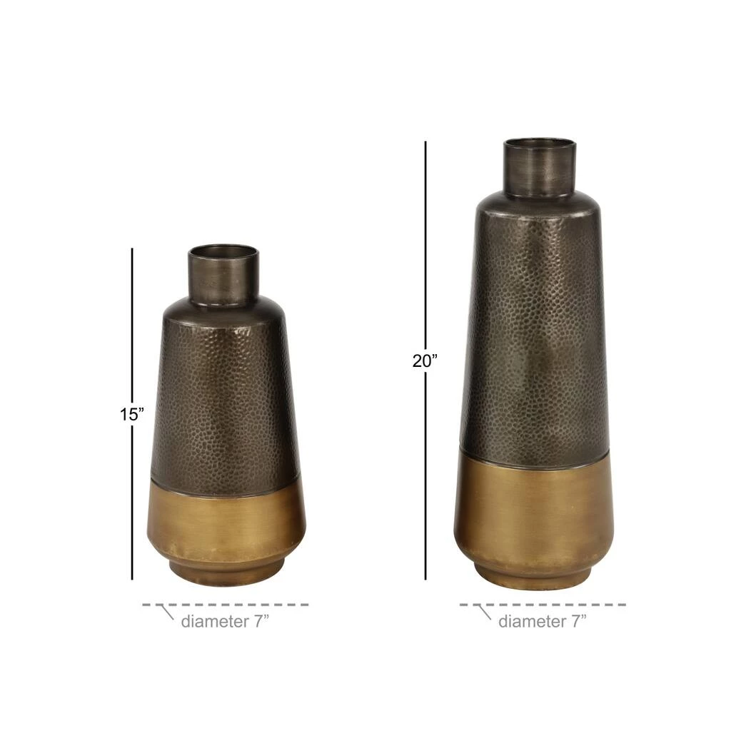 Best Sale π Set of 2 Dark Grey Metal Rustic Vase, 20", 15" by Ivory and Iris β€οΈ 5 Best Sale π Set of 2 Dark Grey Metal Rustic Vase, 20", 15" by Ivory and Iris β€οΈ - Image 5