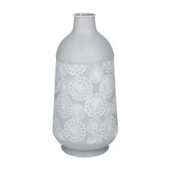 Promo 🔔 Grey Iron French Country Vase, 16" x 8" x 8" by Ivory and Iris 💯