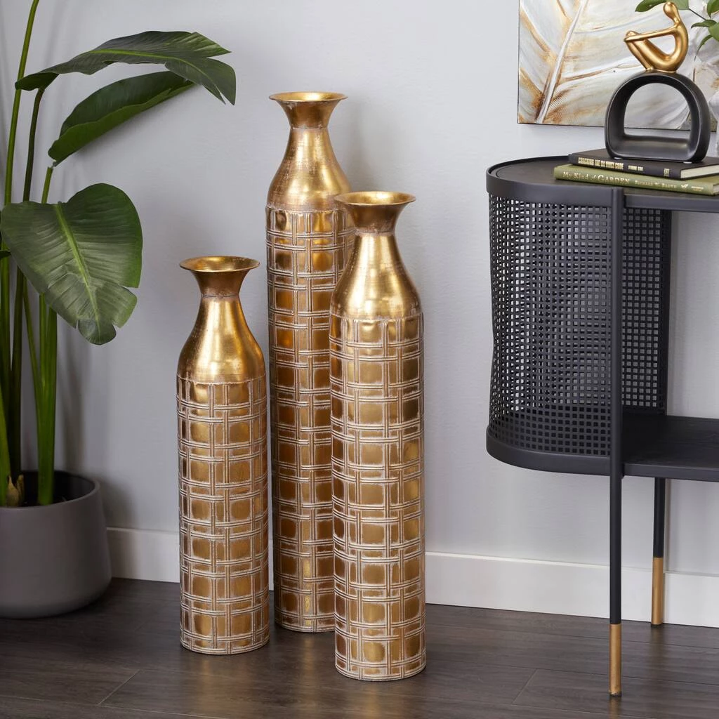 Cheapest π Set of 3 Gold Metal Glam Vase 35", 30", 25" by Ivory and Iris β€οΈ 7 Cheapest π Set of 3 Gold Metal Glam Vase 35", 30", 25" by Ivory and Iris β€οΈ - Image 7