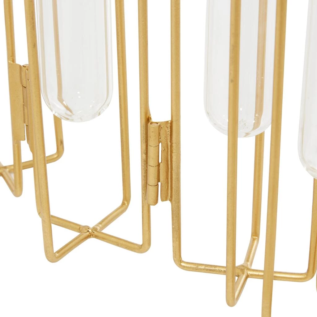 Brand new π Gold Metal Contemporary Vase, 12" x 10" x 3" by Ivory and Iris β 3 Brand new π Gold Metal Contemporary Vase, 12" x 10" x 3" by Ivory and Iris β - Image 3