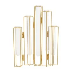 Brand new π Gold Metal Contemporary Vase, 12" x 10" x 3" by Ivory and Iris β 11 Brand new π Gold Metal Contemporary Vase, 12" x 10" x 3" by Ivory and Iris β -Cheap Ivory and Iris Store D494177S 5